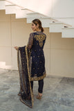 Laleen - Blue Jewel Organza Suit For Women - Blue - 3 Piece