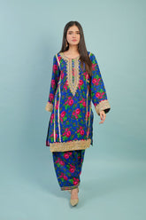 Gul E Noor- Blouche Vol 1 - Blue - Acrylic - 2 Piece