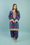 Gul E Noor- Blouche Vol 1 - Blue - Acrylic - 2 Piece