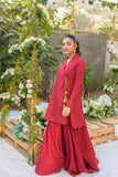 Alishba Kashif - CRIMSON FLOW - Red - Voile and Silk - 3 Piece