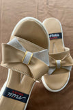 MILLI SHOES - Casual Bow Slides - Nude