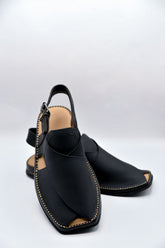 AlifYay Men Charsadda Black Peshawri Chappal AY FW10