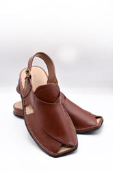 AlifYay Men Charsadda Brown Peshawri Chappal AY FW12