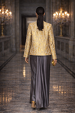 Maheen Khan - Pure Silk Solenne Jacket For Women - Pale Gold - 1 Piece