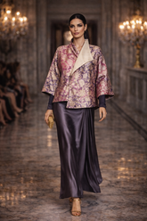 Maheen Khan - Blended Satin Zar Silk Half Sari For Women - Ecru - 1 Piece