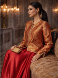 Maheen Khan - Blended Satin Gulnaar Skirt For Women - Maroon - 1 Piece