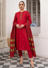 Laleen Chiraagh Suit Red 3 Piece