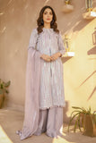 Arif Ashraf - LOREM - Lilac - Organza & Raw Silk - 3 Piece