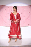 Insia Sohail - Rozina - Red - 3 Piece - Cotton net - Studio by TCS