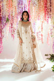 Shehrnaz - Mira Ivory - SHK-1538 - Off-white - Cotton net - 3 Piece