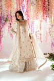 Shehrnaz - Mira Ivory - SHK-1538 - Off-white - Cotton net - 3 Piece