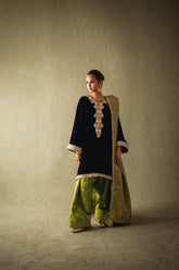 Shehrnaz - Sereya Purple Velvet Shalwar Set - SHK-1598 - Purple - velvet - 3 Piece