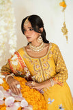 Shehrnaz - Sena Sunshine Kurta Set - SHK-1571 - Yellow - Cotton net - 3 Piece