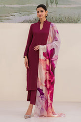 Natasha kamal - Brooke - Magenta - Georgette - 3 Piece