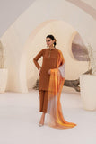 Natasha kamal - Honey - Mustard Brown - Georgette - 3 Piece