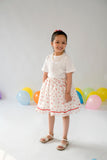 Hummingbirds - Rosebud Bouncy Skirt - Cotton Lawn - Red & White - 1 Piece
