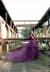 Syah - Ball Gown - Net - Purple - 1 Piece