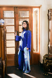 Nilofer Shahid - Nida Chiffon Silk - Blue - 2 Piece