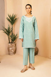 Allure by IH - CLARA - Aqua Blue - Raw Silk - 2 Piece
