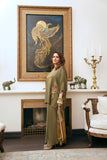 Nilofer Shahid - Eshan Touleen Silk - Olive Green - 2 Piece