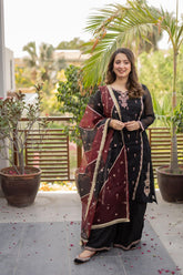 Omal by Komal - KOHRA - Black - Khaadi Net & Organza - 3 Piece