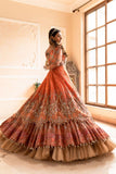 Zahra Ahmad - GLB-05 - Peach - Organza - 3 Piece