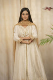 Sadia Aamir - Anabia - Ivory and beige - Silk Organza - 4 Piece