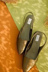 Basic by Chapter 13 - Sandals | Bare PointFor Women - Metallic Olive