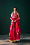 Malook - Jahanara - pink & red - silk - 2 Piece