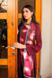 Natasha Kamal - Maroon Georgette Chiffon Coord Set with Printed Silk Dupatta - 3 Pieces