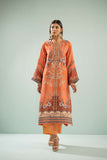 Shamaeel - Teracotta Ensemble Viscose Silk Suit For Women - Rust Orange & Maroon - 2 Piece