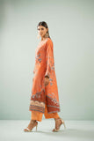 Shamaeel - Teracotta Ensemble Viscose Silk Suit For Women - Rust Orange & Maroon - 2 Piece