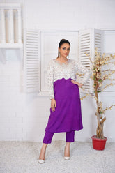 Anayra Amal - Aghaz - Plum - Grip Georgette - 2 Piece