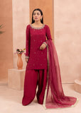Allure by Ih - SUZAN - Maroon - Raw Silk - 3 Piece