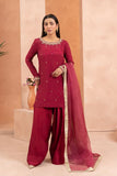 Allure by Ih - SUZAN - Maroon - Raw Silk - 3 Piece