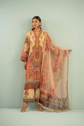 Shamaeel - Paisley Paradise Viscose Silk Suit For Women - Multicolor - 2 Piece