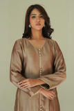 Gul E Noor - Mahi - Brown - Pure Sheesha Silk - 3 Piece