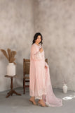 Laleen - Serene Cotton Silk Suit For Women - Pink - 3 Piece