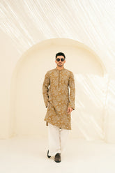 DEEPAK & FAHAD - Zayden - Gold & White - cotton-silk - 2 Piece