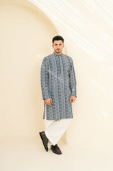 DEEPAK & FAHAD - Zavian - Black & White - cotton - 2 Piece