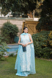 Reema Ahsan - Faya - Kora Cotton & Raw Silk with Organza - Ice Blue - 3 Piece