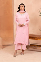 Allure by Ih - VALERIE - Baby Pink - Raw Silk - 3 Piece
