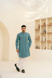 DEEPAK & FAHAD - Zaym - Blue & White - cotton - 2 Piece