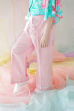 Hummingbirdspk - Pretty in Pink cotton chambary Bow Pants - 1 Piece