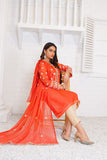 Anayra Amal - Gulshan - Coral - Khadi Net - 3 Piece