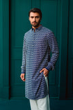 DEEPAK & FAHAD - Kian - Navy Blue - cotton - 2 Piece