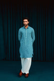 DEEPAK & FAHAD - Aven - Blue & White - cotton - 2 Piece