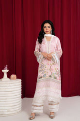 Zaaviay - Cotton Candy Silk Suit For Women - Pink - 3 Piece