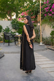Alishba Kashif - Zarnoor Silk Suit For Women - Black - 2 Piece