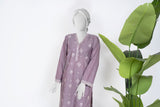 Ayla Studio - Chambray Embroidered Suit For Women - Liliac - 2 Piece